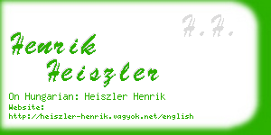 henrik heiszler business card